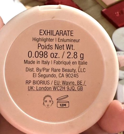 Rare Beauty Positive Light Silky Touch Highlighter, base showing Enlighten